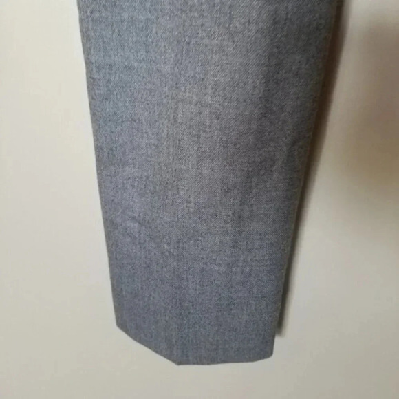 Akris Wool Grey Dress Pants Trousers Straight Leg 6 - Picture 6 of 10